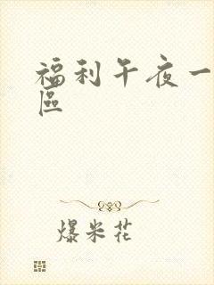 福利午夜一区二区