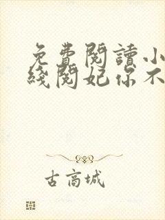 免费阅读小说在线阅妃你不可