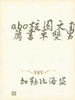 abo校园文推荐书单双男主封面