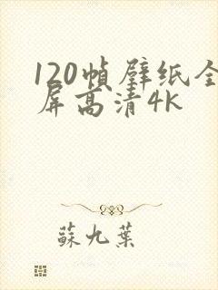 120帧壁纸全屏高清4k