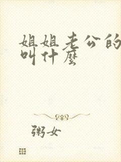 姐姐老公的姐姐叫什么封面