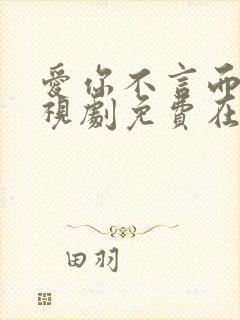 爱你不言而喻电视剧免费在线观看