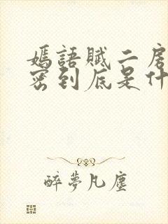 嫣语赋二房的秘密到底是什么