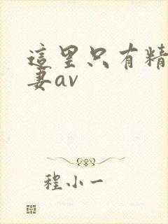 这里只有精品人妻av