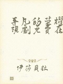 平凡的荣耀 电视剧免费在线观看