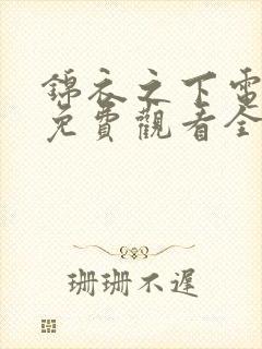 锦衣之下电视剧免费观看全集高清