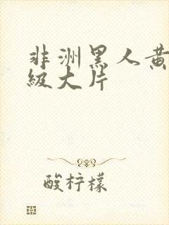 非洲黑人黄色一级大片