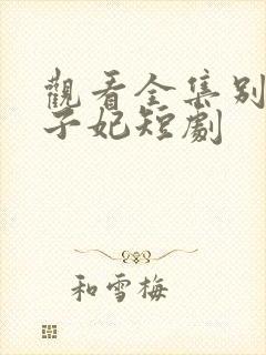 观看全集别跑太子妃短剧