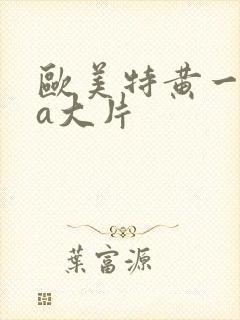 欧美特黄一级aa大片