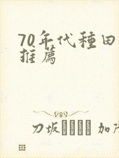 70年代种田文推荐封面