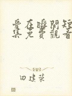 爱在瞬间短剧全集免费观看