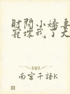 财阀小娇妻叔你宠坏我了大结局