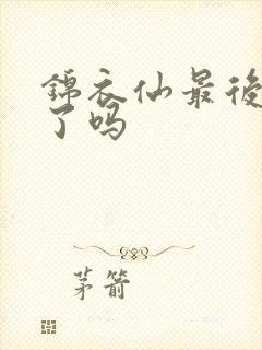 锦衣仙最后成绝了吗封面