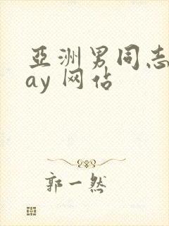 亚洲男同志 gay 网站