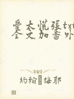 爱太慌张txt全文加番外封面