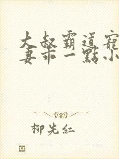 大叔霸道宠小甜妻乖一点小说