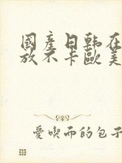 国产日韩在线播放不卡欧美