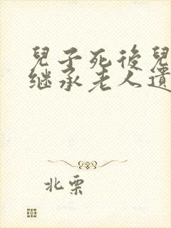 儿子死后儿媳能继承老人遗产吗