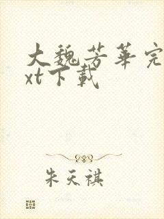 大魏芳华完本txt下载