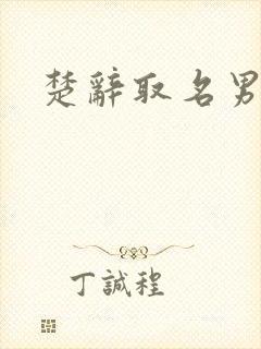 楚辞取名男孩子