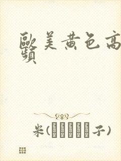 欧美黄色高清视频