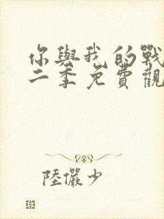 你与我的战场第二季免费观看10集