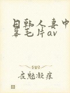 日韩人妻中文字幕毛片av