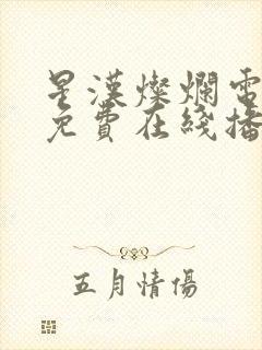 星汉灿烂电视剧免费在线播放封面