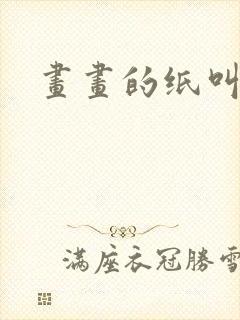 画画的纸叫什么封面