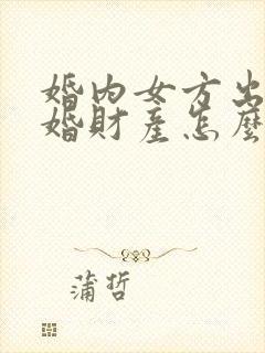 婚内女方出轨离婚财产怎么处理封面