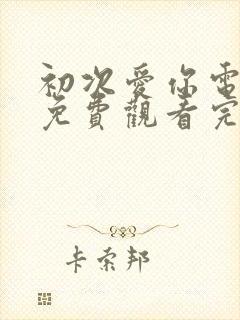 初次爱你电视剧免费观看完整版高清