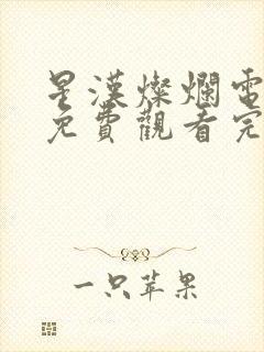 星汉灿烂电视剧免费观看完整版