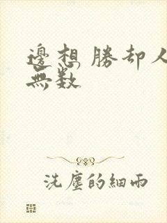 边想 胜却人间无数封面