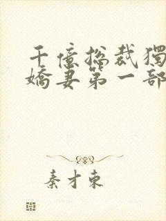 千亿总裁独宠小娇妻第一部全集短剧