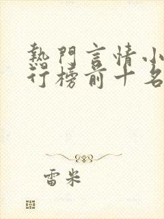 热门言情小说排行榜前十名封面