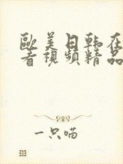 欧美日韩在线观看视频精品