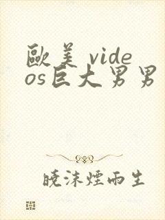 欧美 videos巨大男男