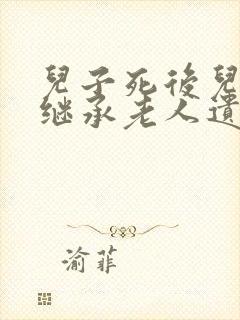 儿子死后儿媳能继承老人遗产吗吗