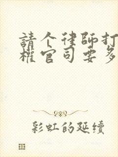 请个律师打抚养权官司要多少钱