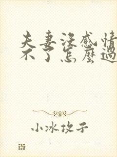 夫妻没感情又离不了怎么过封面