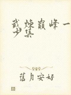 武炼巅峰一共多少集封面