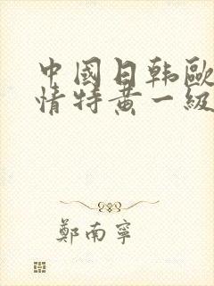 中国日韩欧美激情特黄一级
