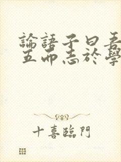 论语子曰吾十有五而志于学,三十而立封面