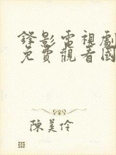 锋影电视剧全集免费观看国语封面