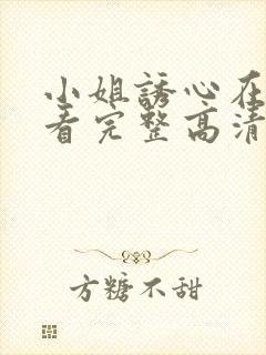 小姐诱心在线观看完整高清bd