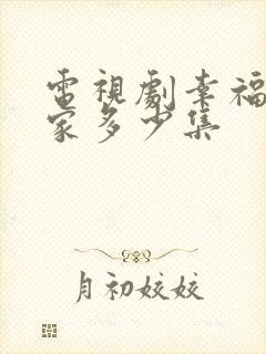 电视剧幸福到万家多少集