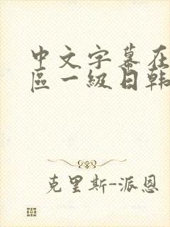 中文字幕在线一区一级日韩