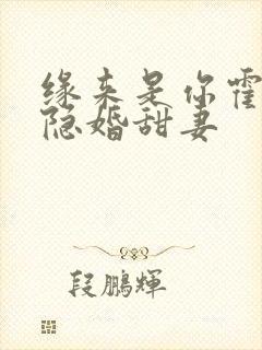 缘来是你霍少的隐婚甜妻