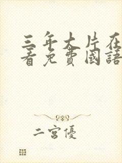 三年大片在线观看免费国语完整版毛片