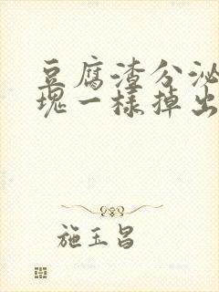 豆腐渣分泌物像块一样掉出来